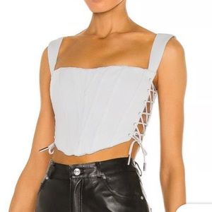 Revolve blue corset top